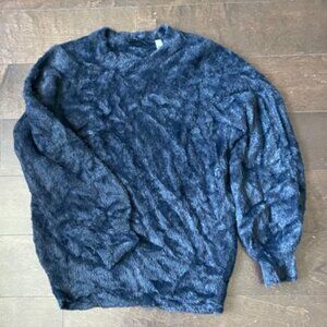 Tahari fuzzy black sweater